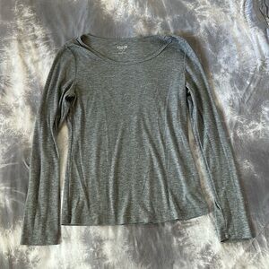 Modismo Supply Co Grey Ribbed Long Sleeved Shirt